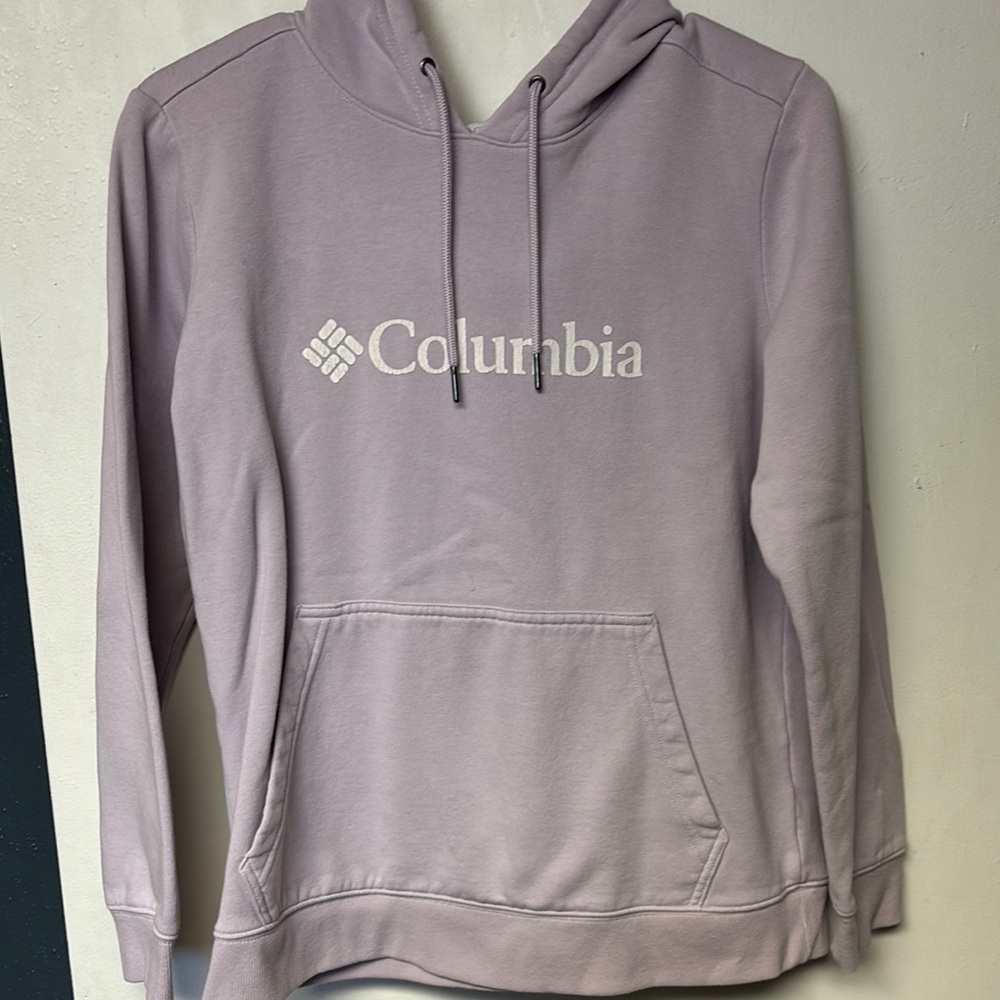 Columbia Purple Hooded Sweater Soft Cotton Blend